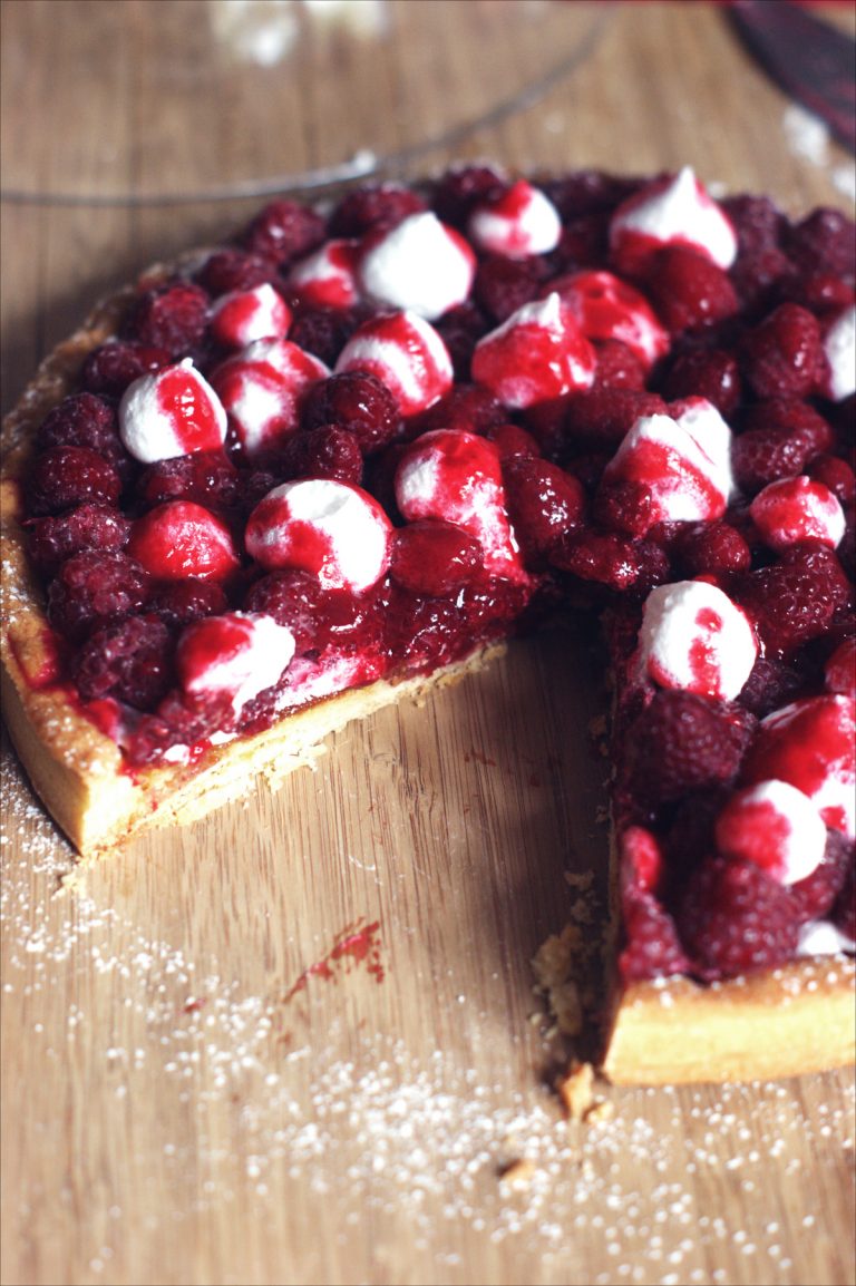 Tarte framboise et meringue